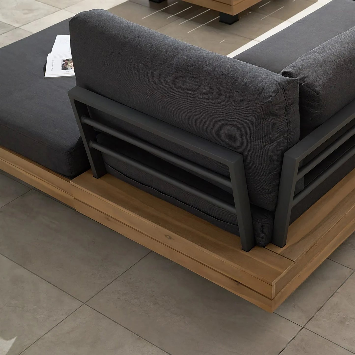 Celenza Modular Corner Sectional Set with Coffee Table | Dark Grey