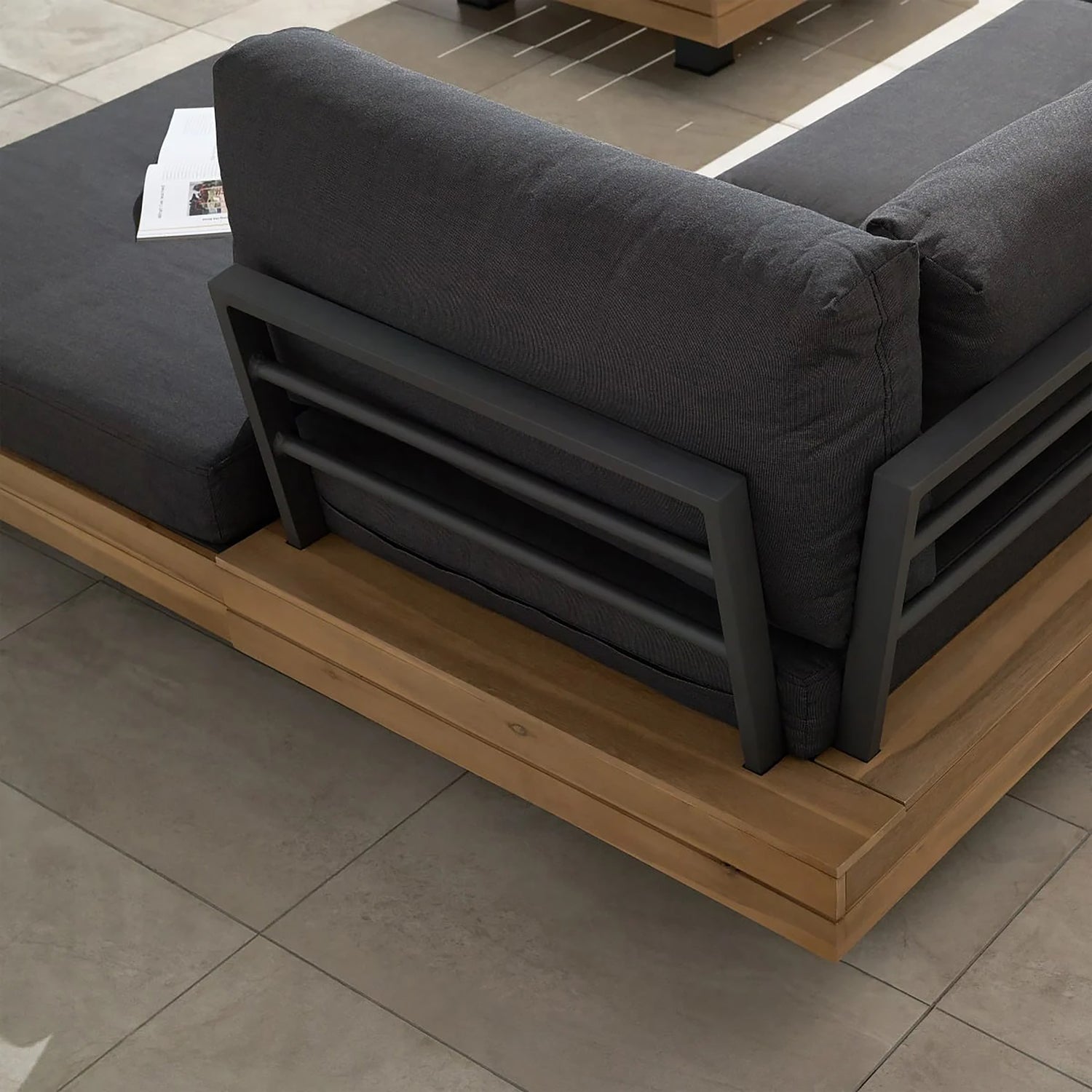 Celenza Modular Corner Sectional Set with Coffee Table | Dark Grey 