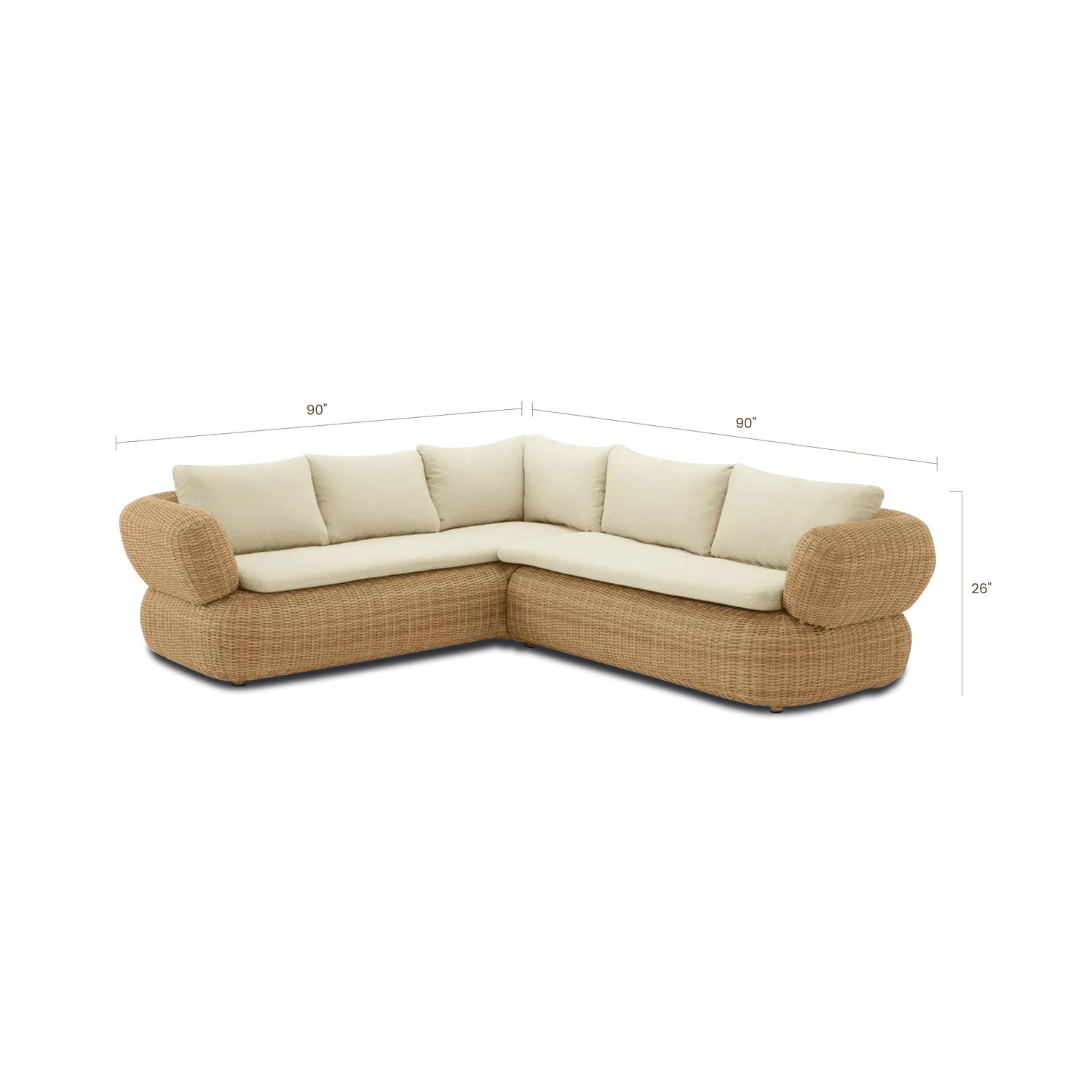 Vieste Corner Sectional Set | Taupe 