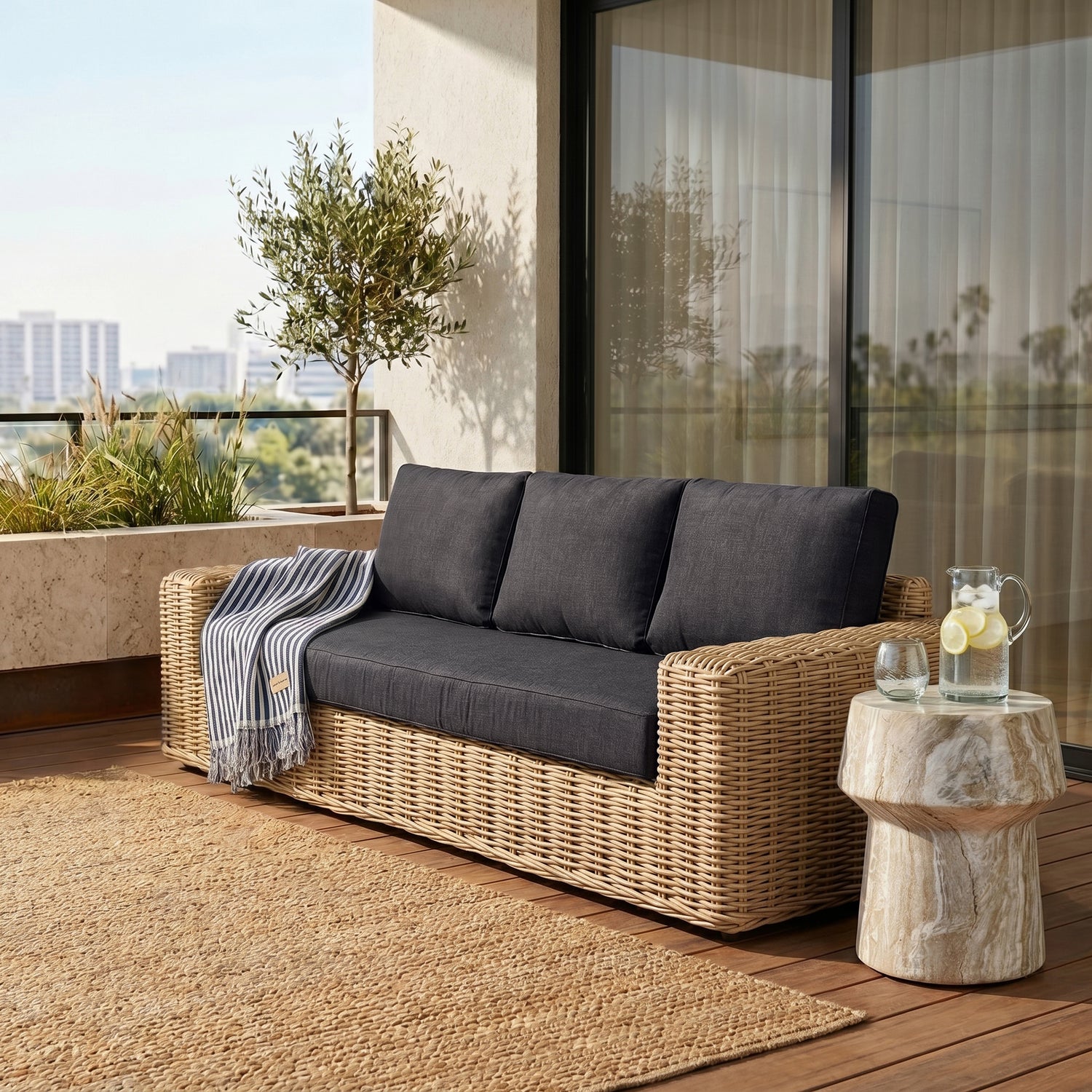 Puglia 3 Seat Sofa | Dark Grey lifestyle_image