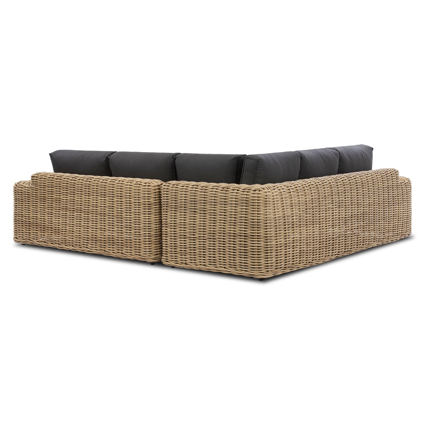 Puglia Corner Sectional Set with Coffee Table | Dark Grey