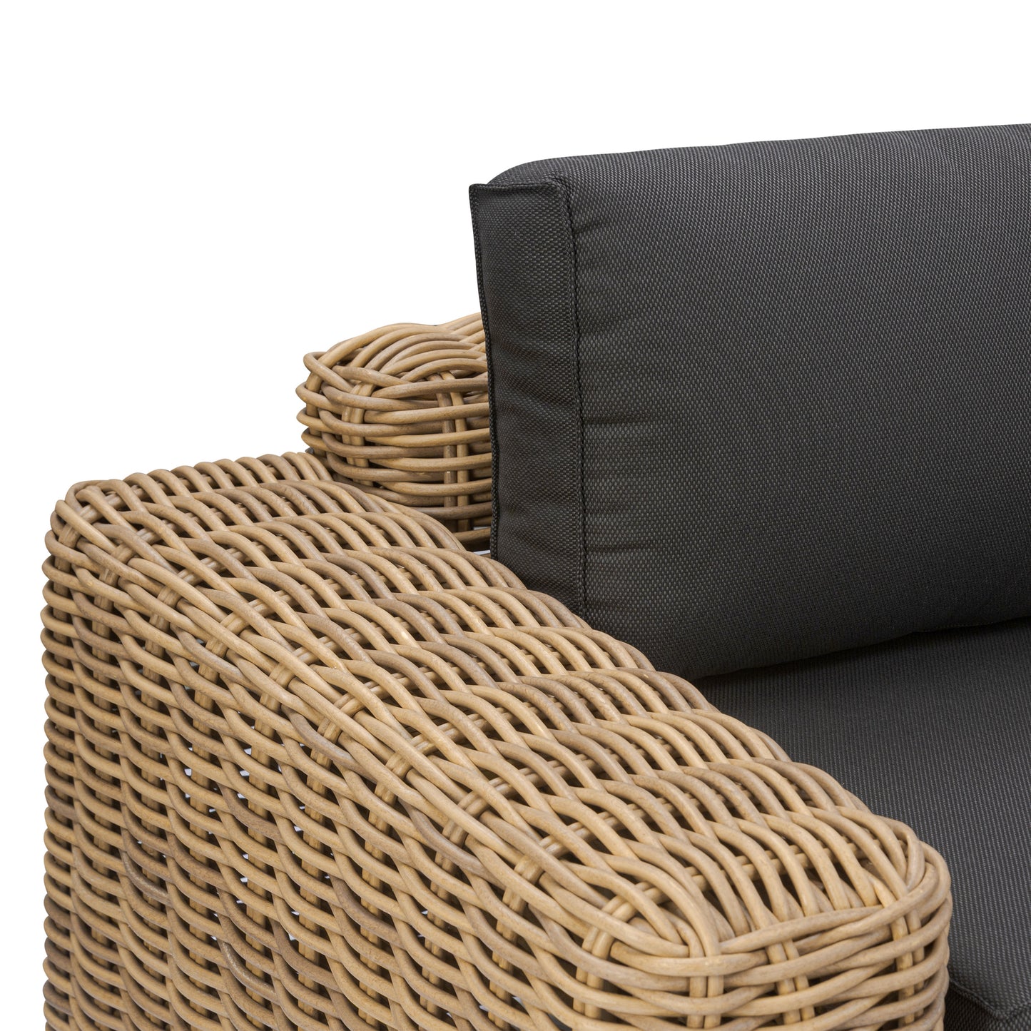 Puglia Corner Sectional Set with Coffee Table | Dark Grey