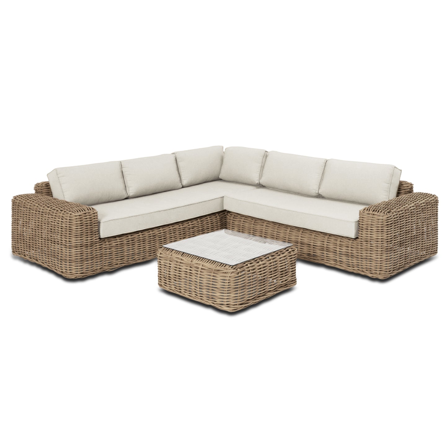 Puglia Corner Sectional Set with Coffee Table | Sand