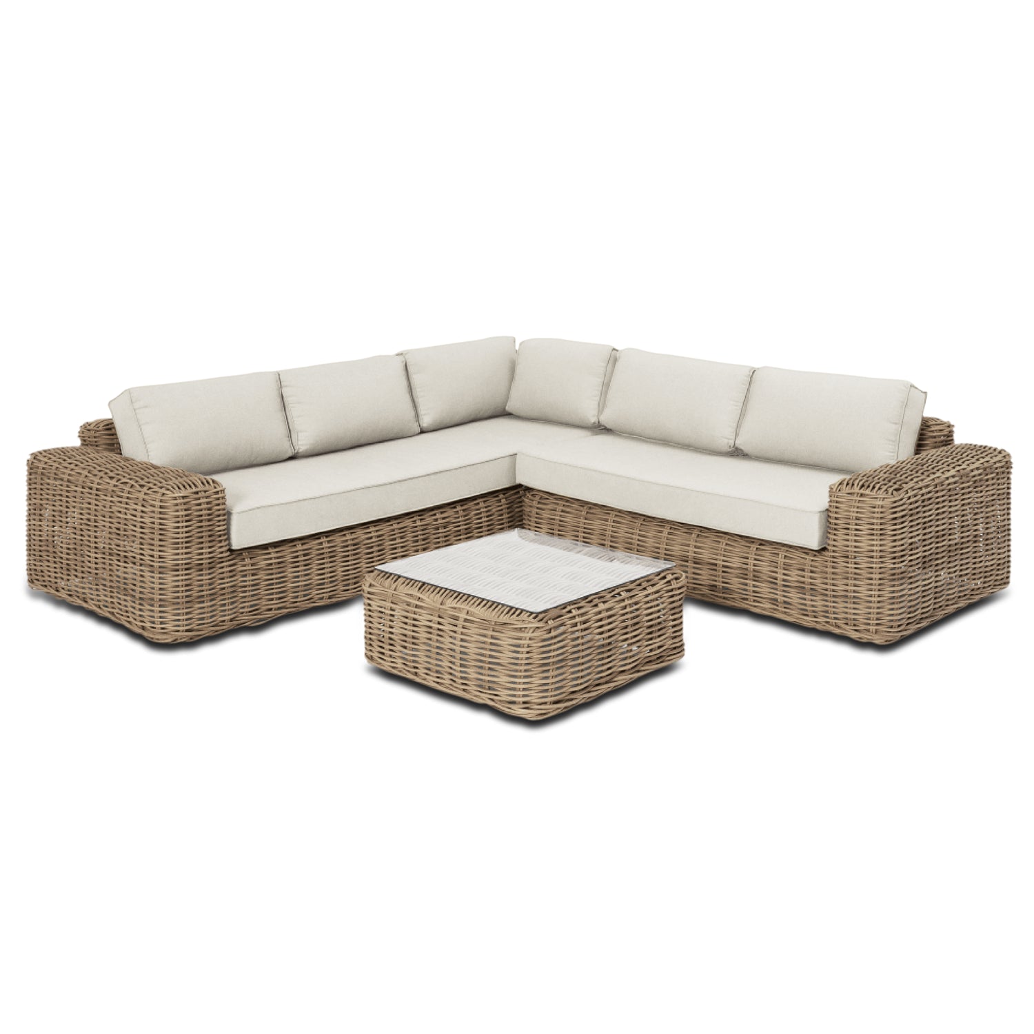 Puglia Corner Sectional Set with Coffee Table | Sand 