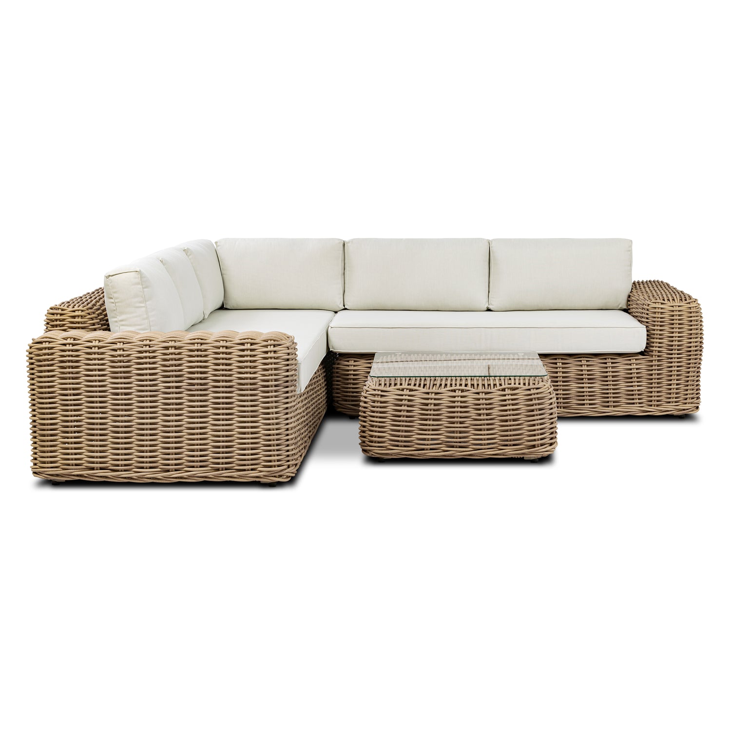 Puglia Corner Sectional Set with Coffee Table | Sand 
