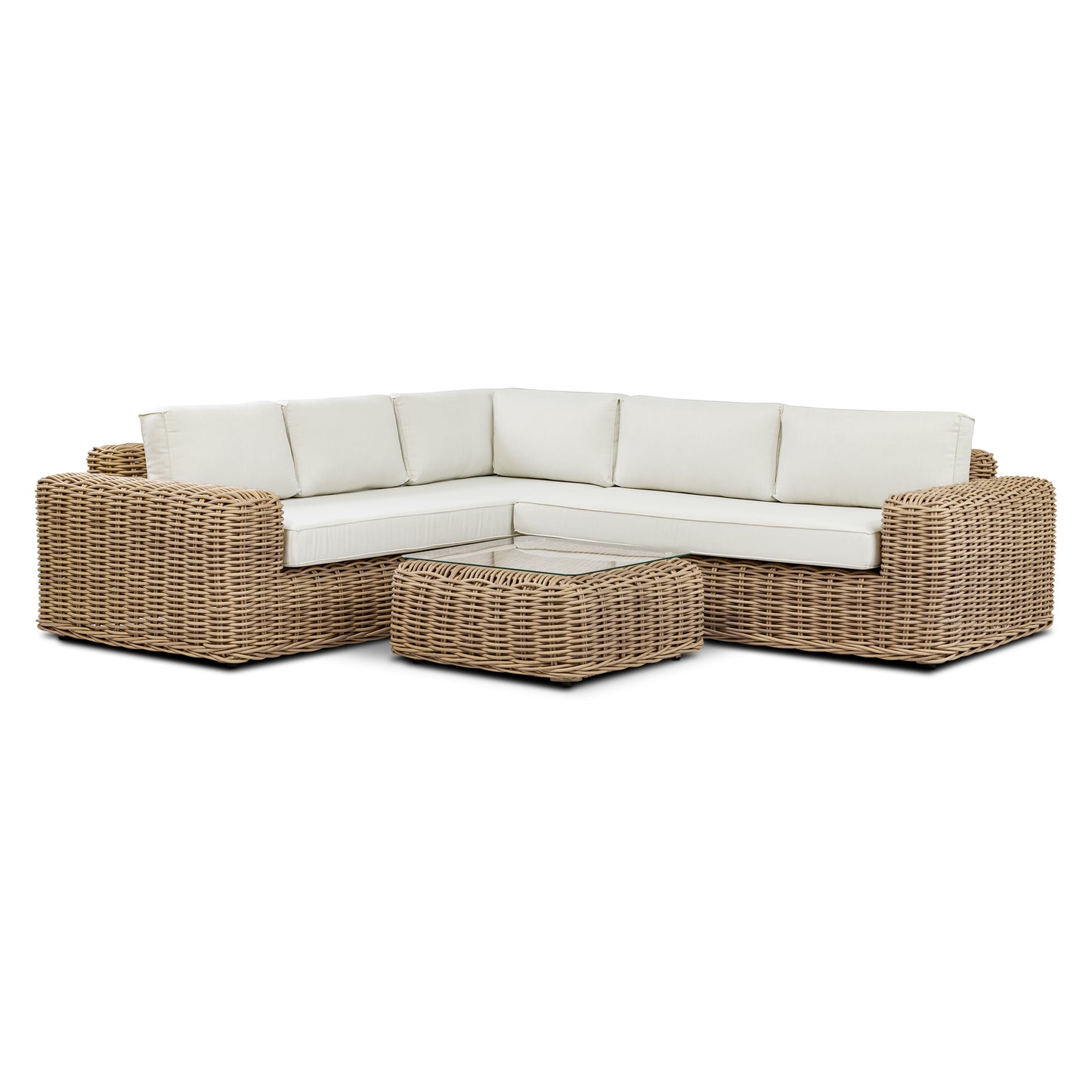 Puglia Corner Sectional Set with Coffee Table | Sand