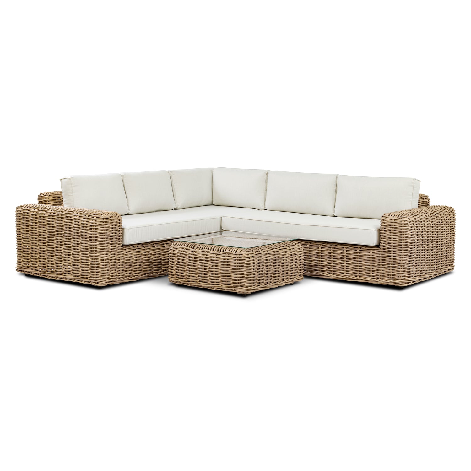 Puglia Corner Sectional Set with Coffee Table | Sand 
