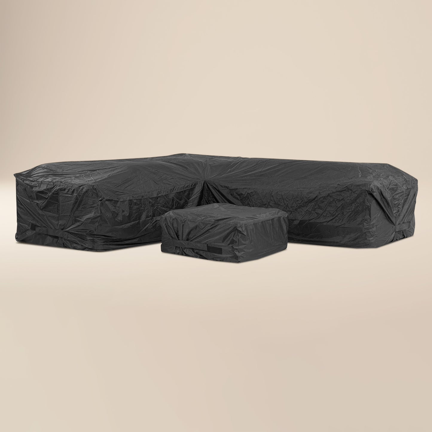 Puglia 90"x100" Corner Sectional Set - Protective Cover | Black