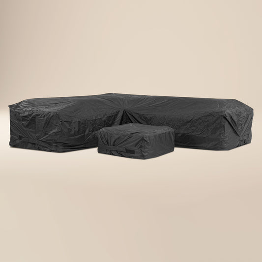 Puglia 90"x100" Corner Sectional Set - Protective Cover | Black