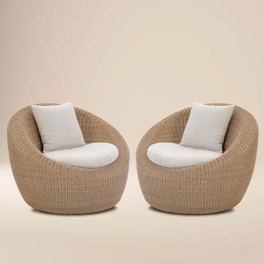 Nest Outdoor Lounge Chair | Sand | Set of 2