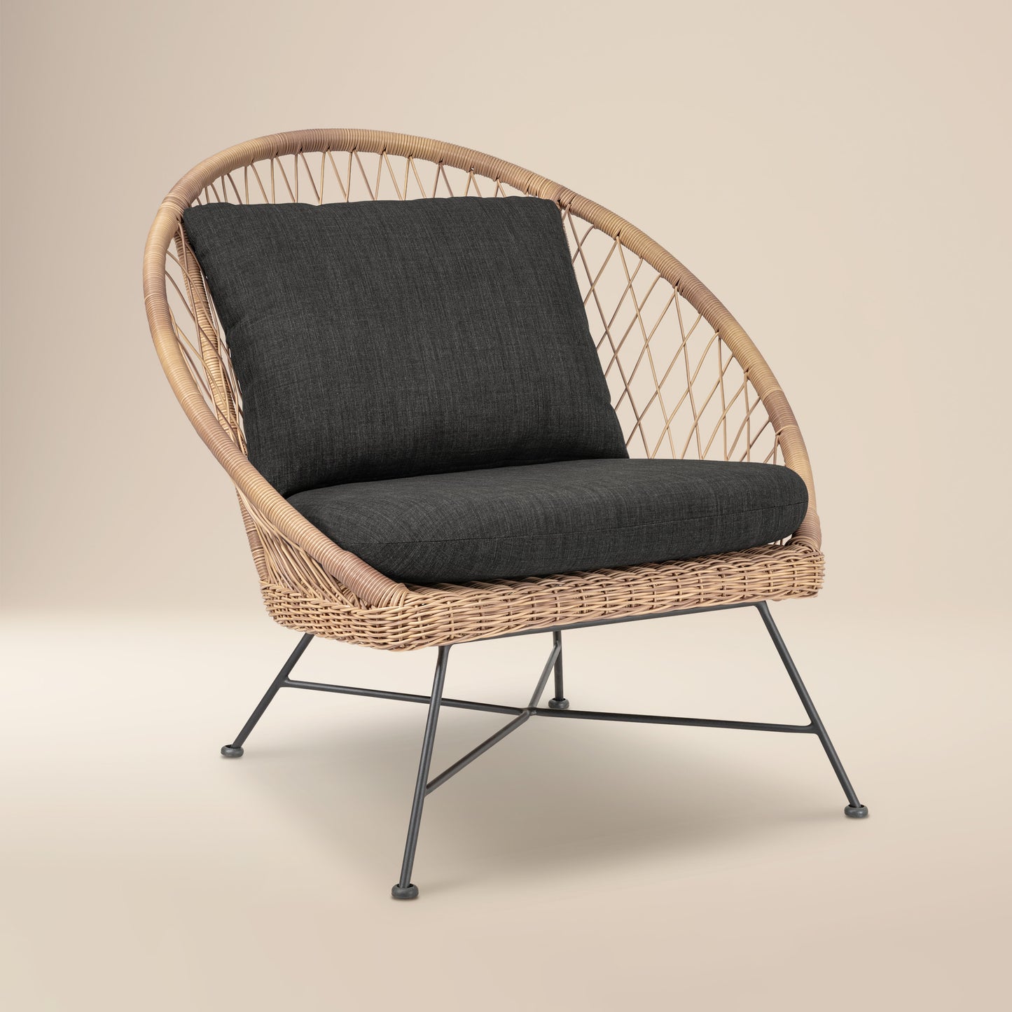 Ponza Indoor / Outdoor Lounge Chair | Medium Grey | Set of 2