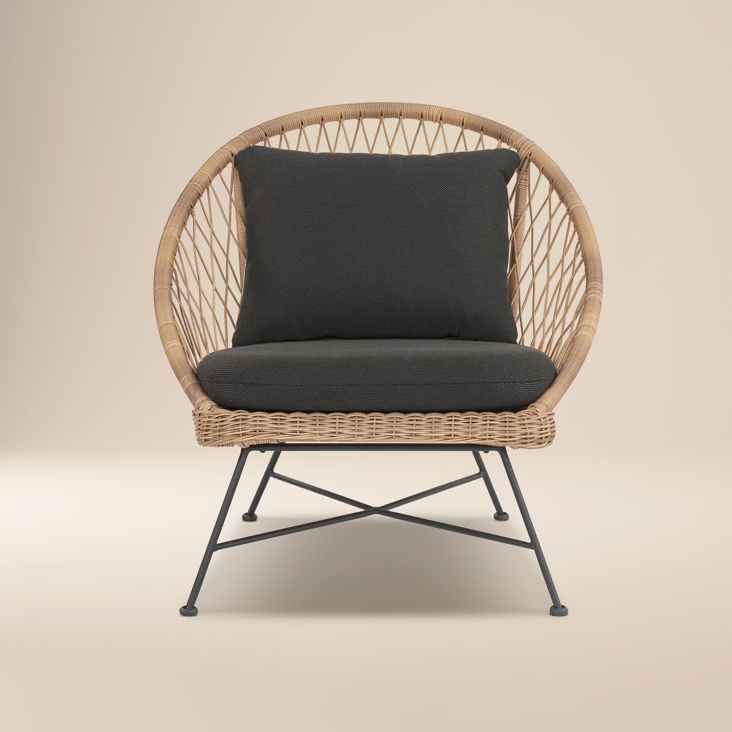 Ponza Indoor / Outdoor Lounge Chair | Medium Grey | Set of 2
