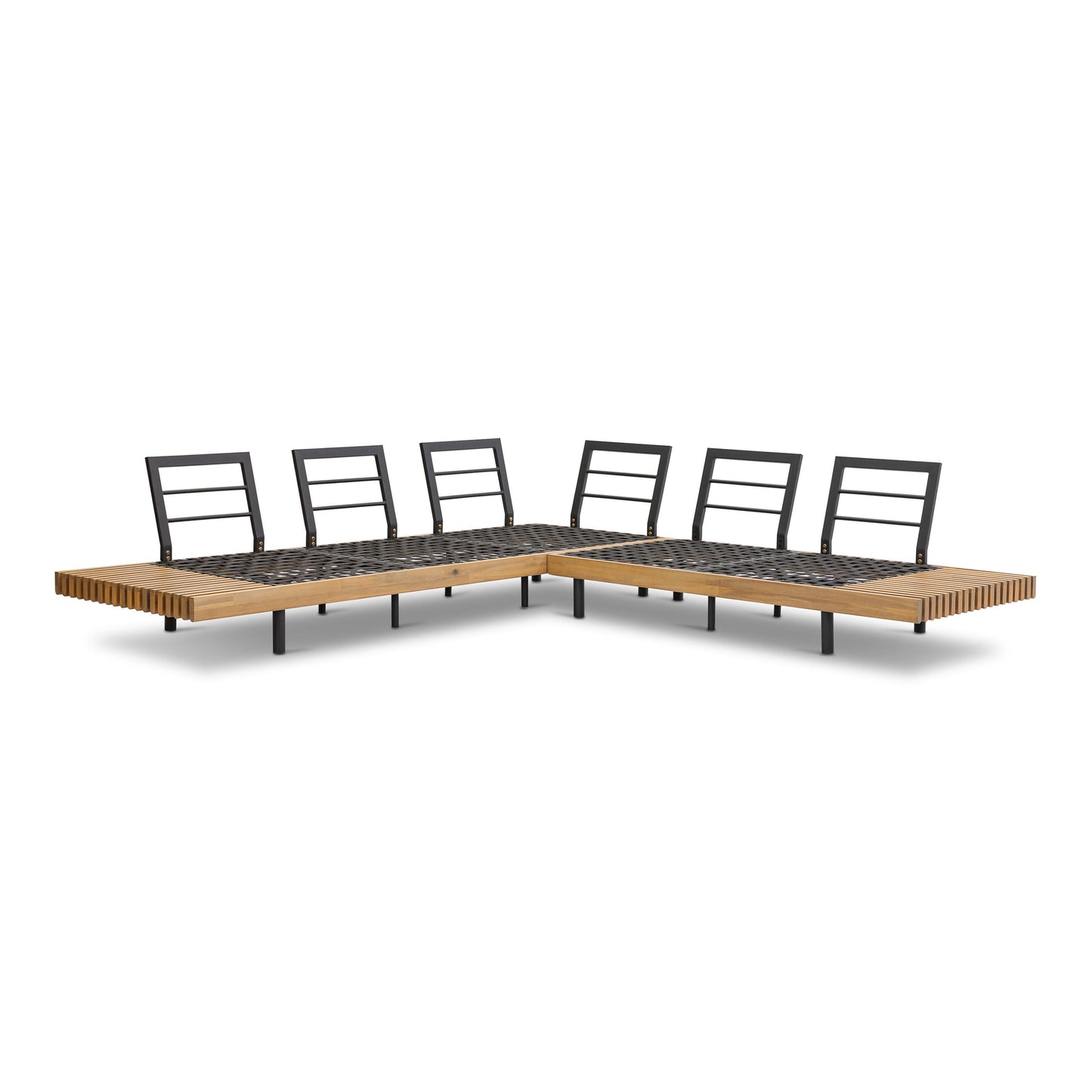 Lobos 97" L-Shaped Outdoor Sectional | Heathered Grey