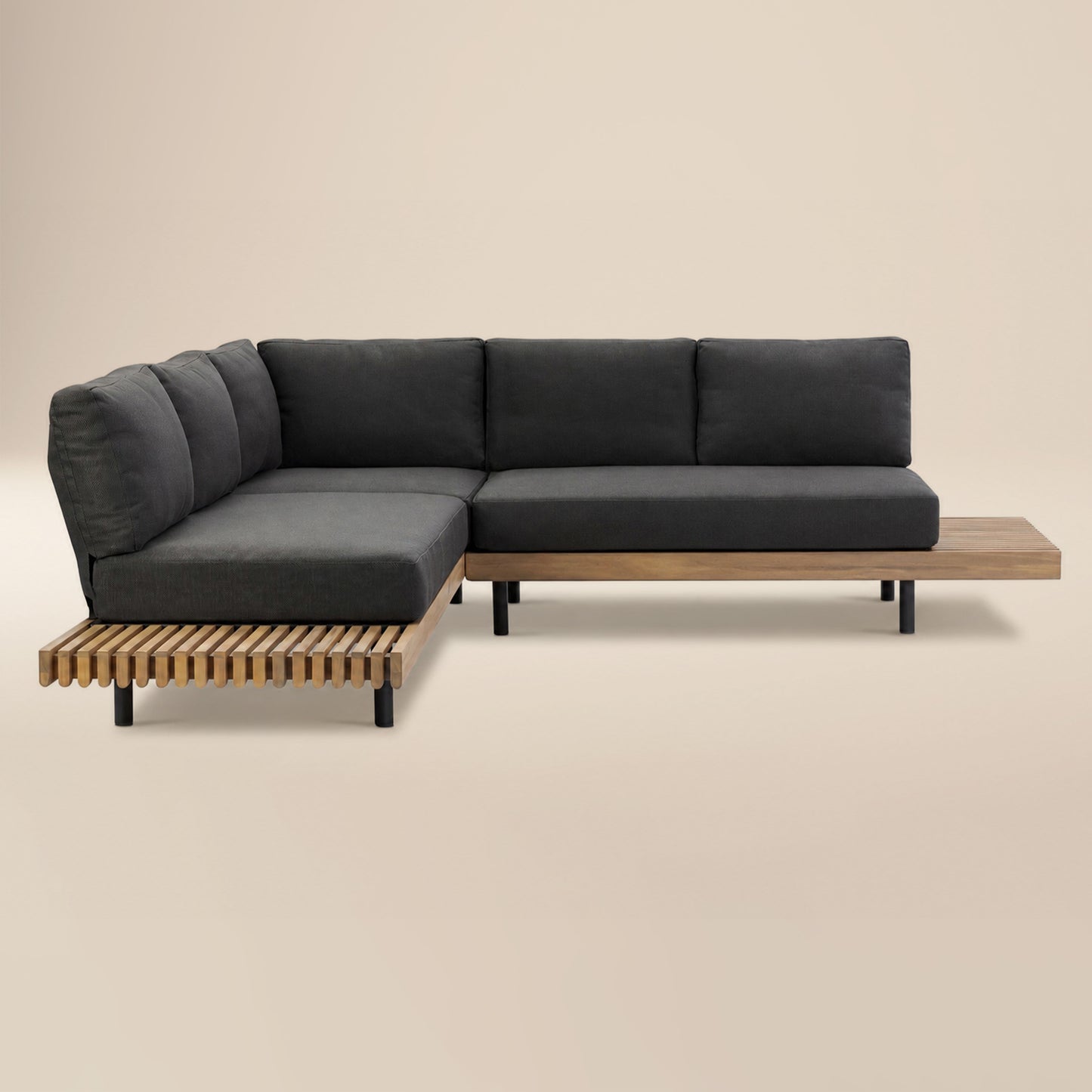 Lobos 97" L-Shaped Outdoor Sectional | Heathered Grey
