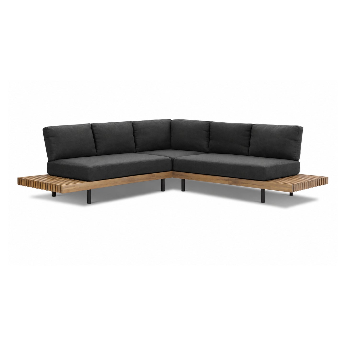 Lobos 97" L-Shaped Outdoor Sectional | Heathered Grey