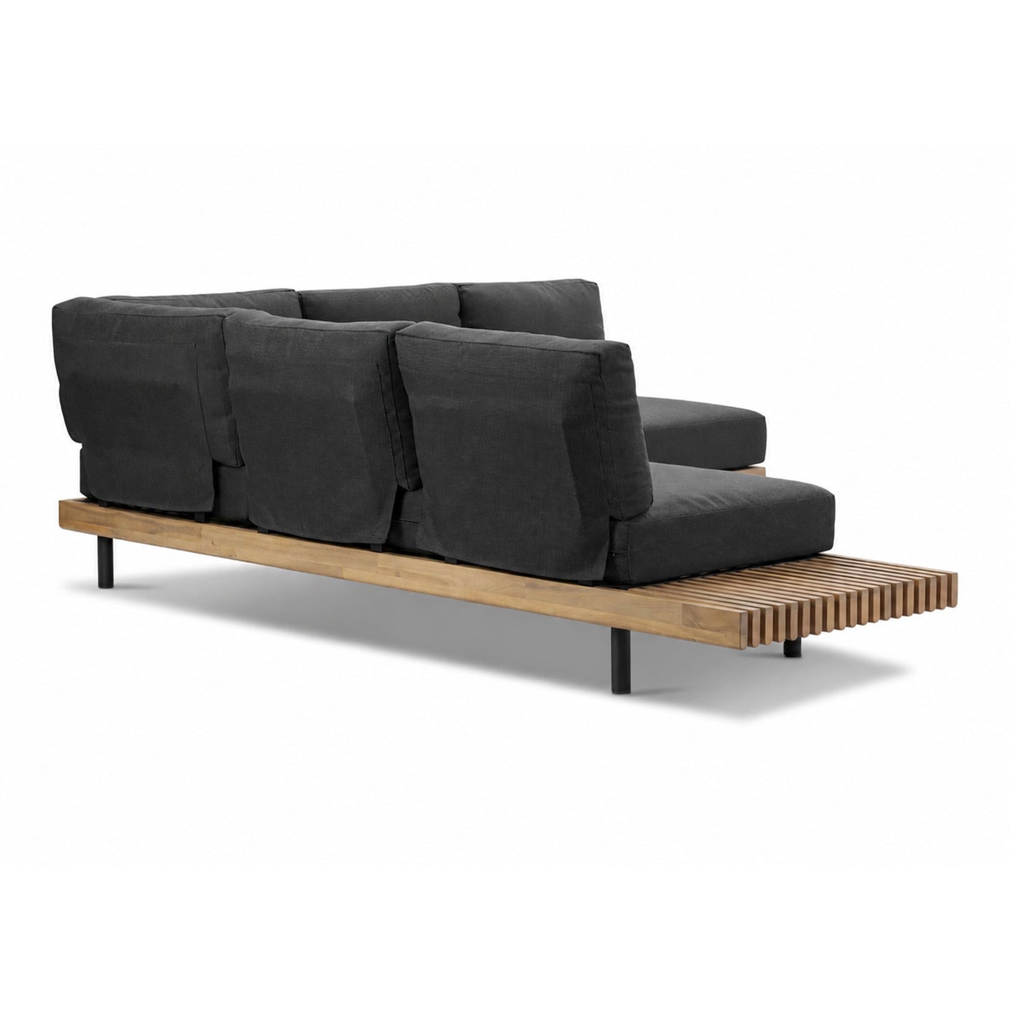 Lobos 97" L-Shaped Outdoor Sectional | Heathered Grey