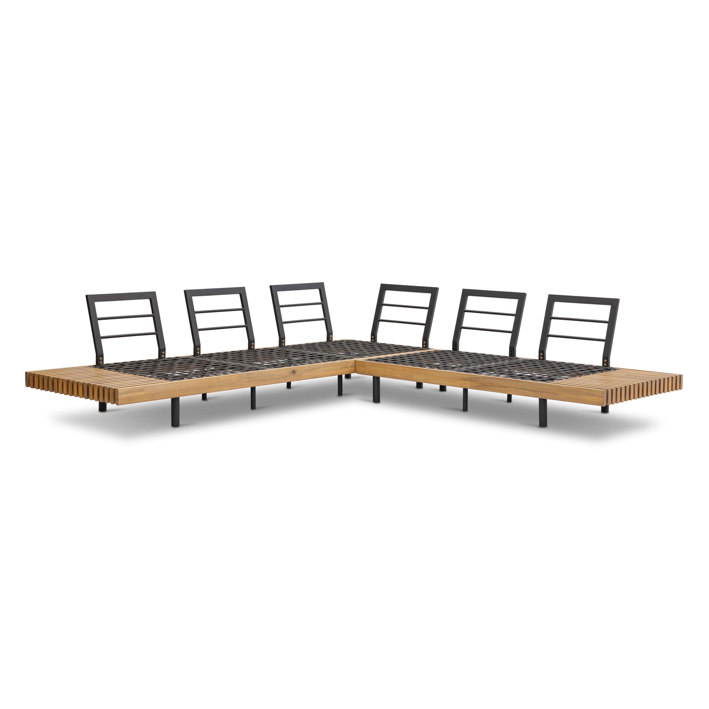 Lobos Outdoor Corner Sectional with Coffee Table | Medium Grey