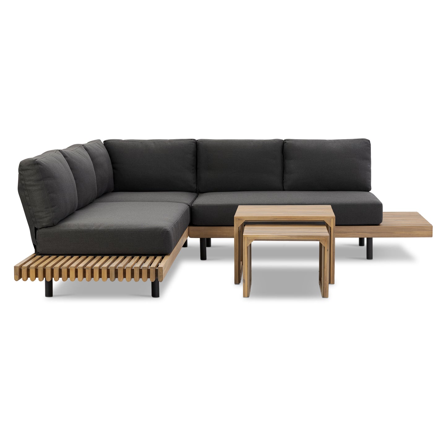 Lobos Outdoor Corner Sectional with Coffee Table | Medium Grey