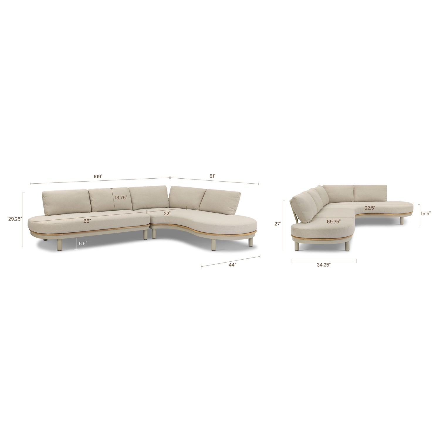 Isola Outdoor Sectional | Stone 