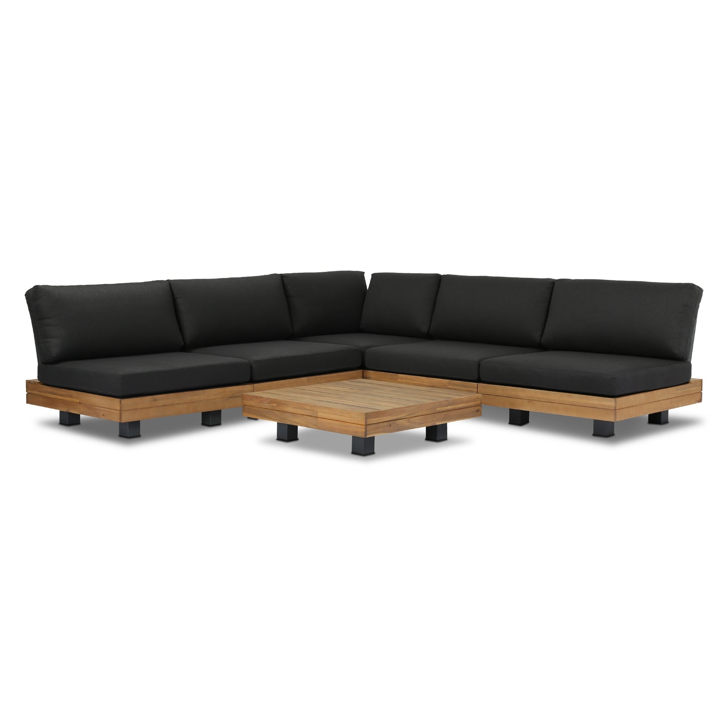 Celenza Modular Full-Corner Sectional Set with Coffee Table | Dark Grey