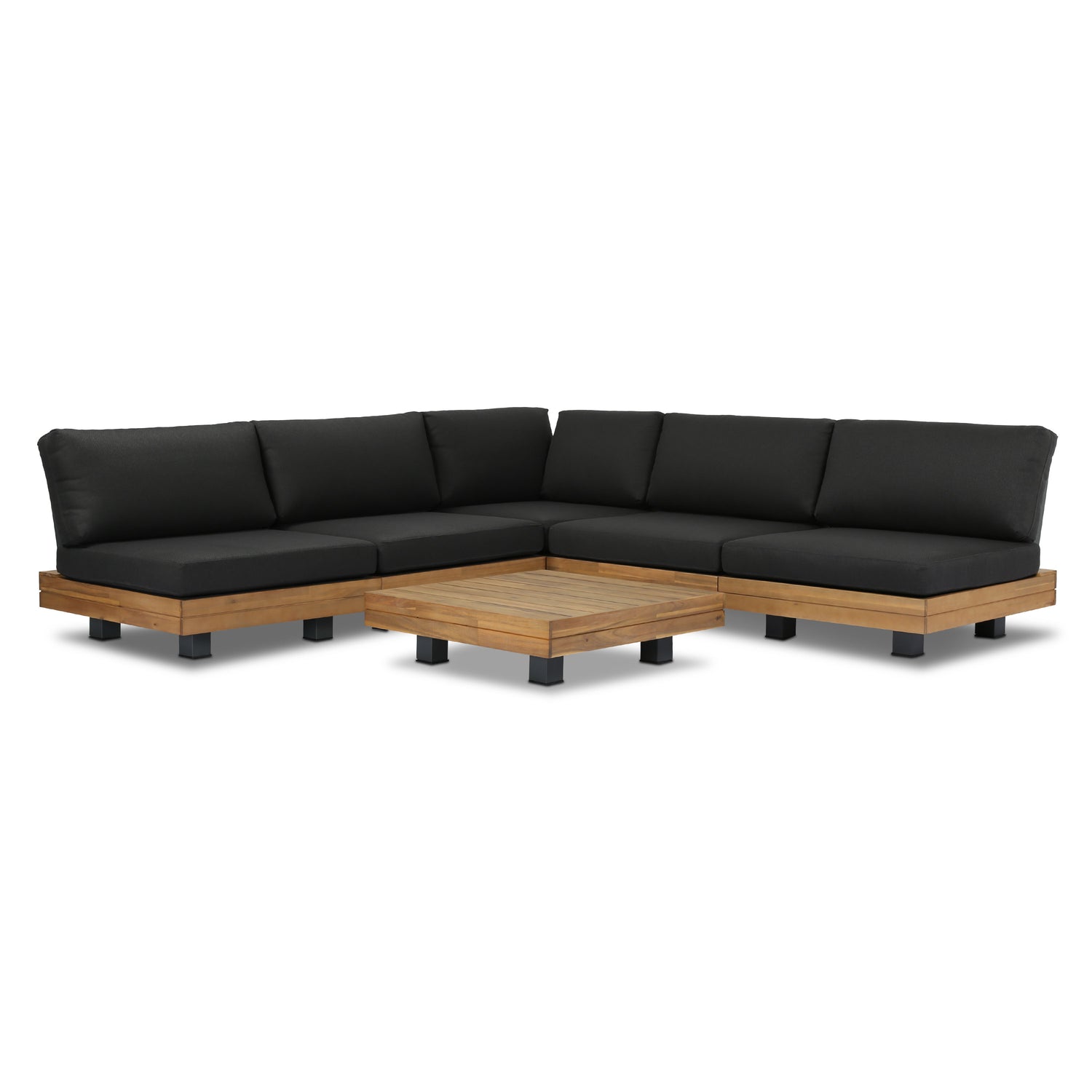Celenza Modular Full-Corner Sectional Set with Coffee Table | Dark Grey 