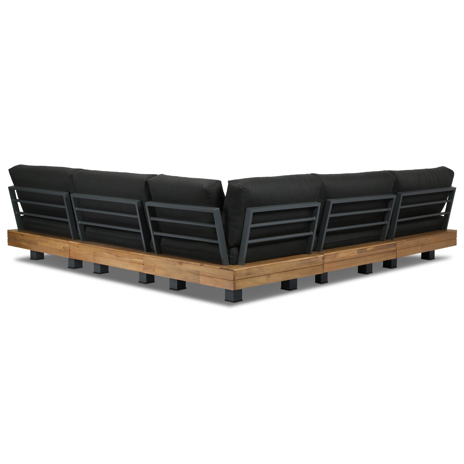 Celenza Modular Full-Corner Sectional Set with Coffee Table | Dark Grey 