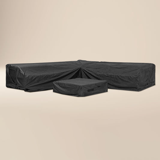 Celenza Modular Full-Corner Sectional Set with Coffee Table - Protective Cover | Black