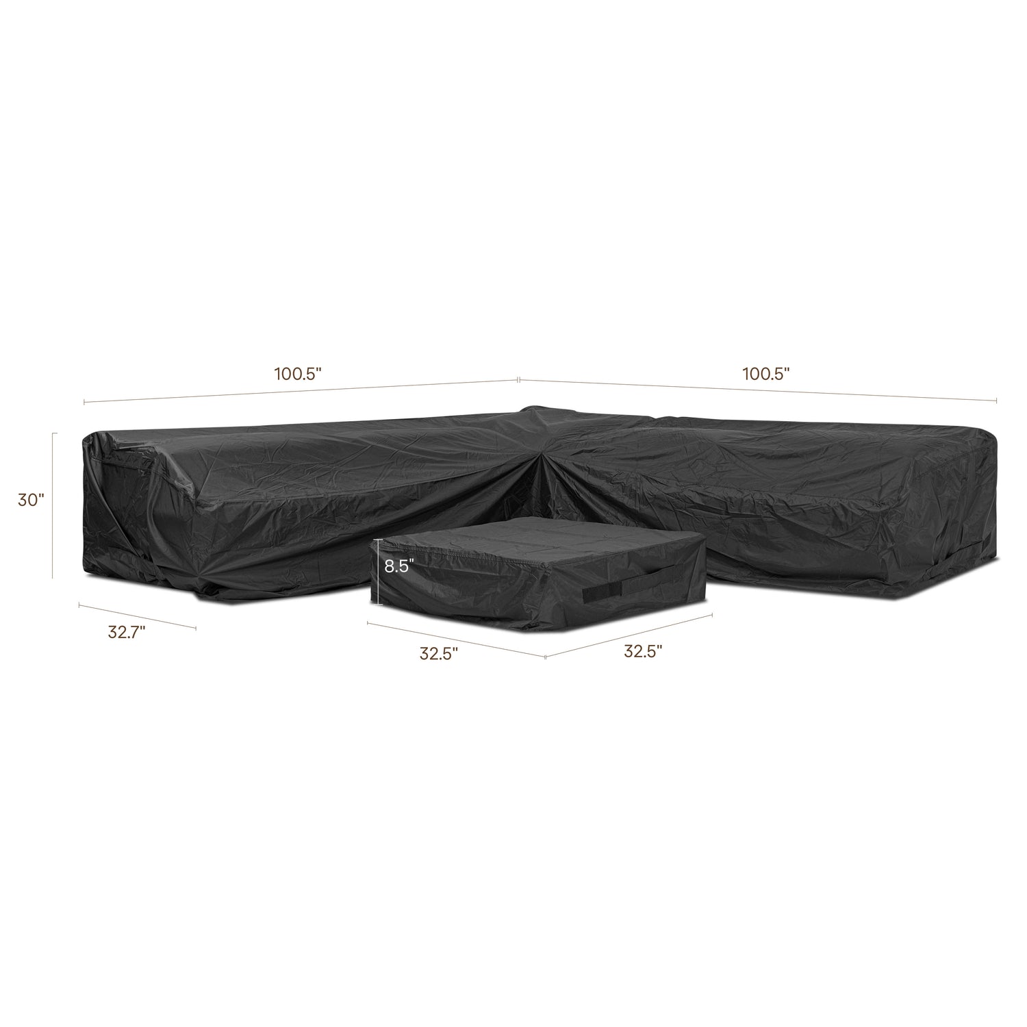 Celenza Modular Full-Corner Sectional Set with Coffee Table - Protective Cover | Black 