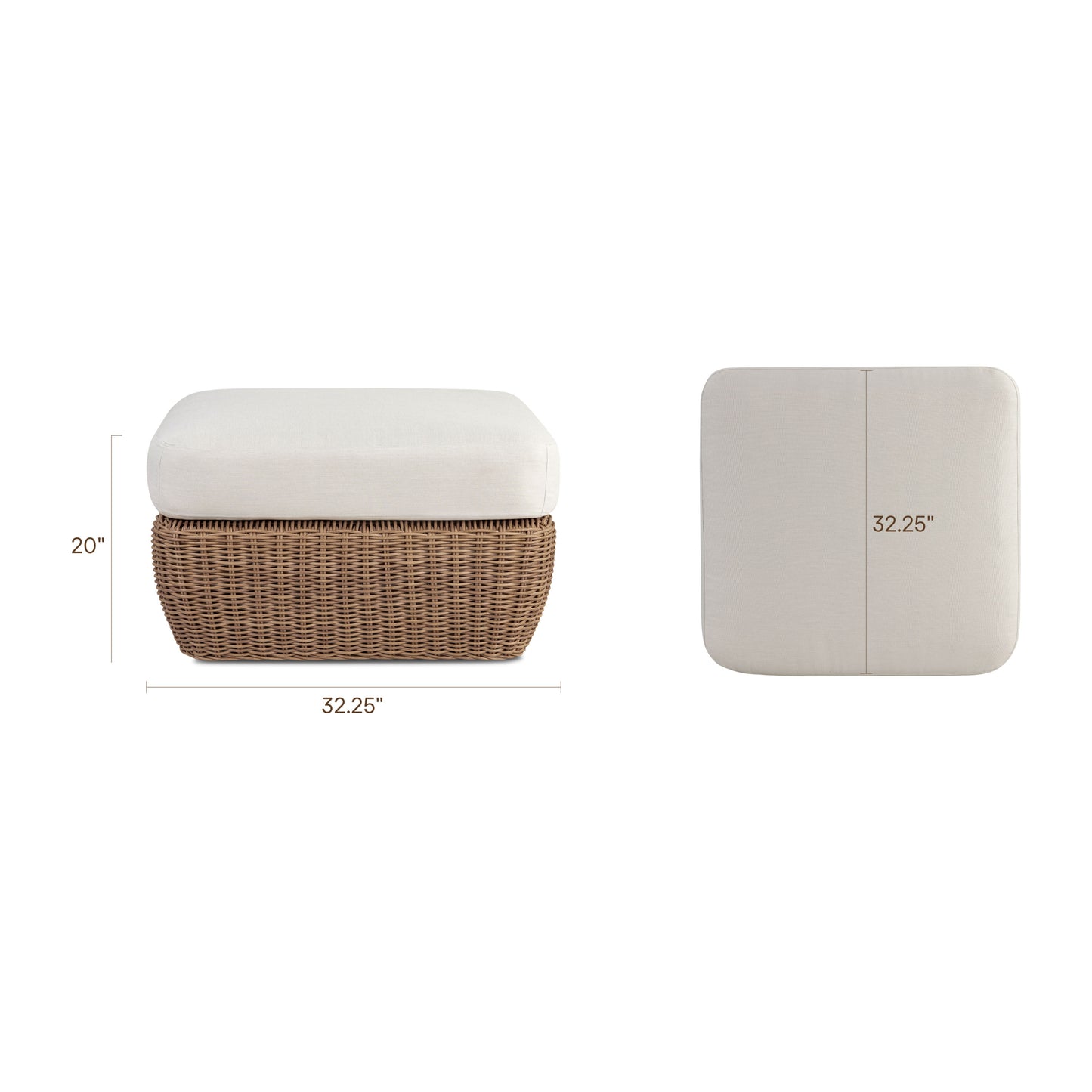 Corto Outdoor Ottoman | Sand