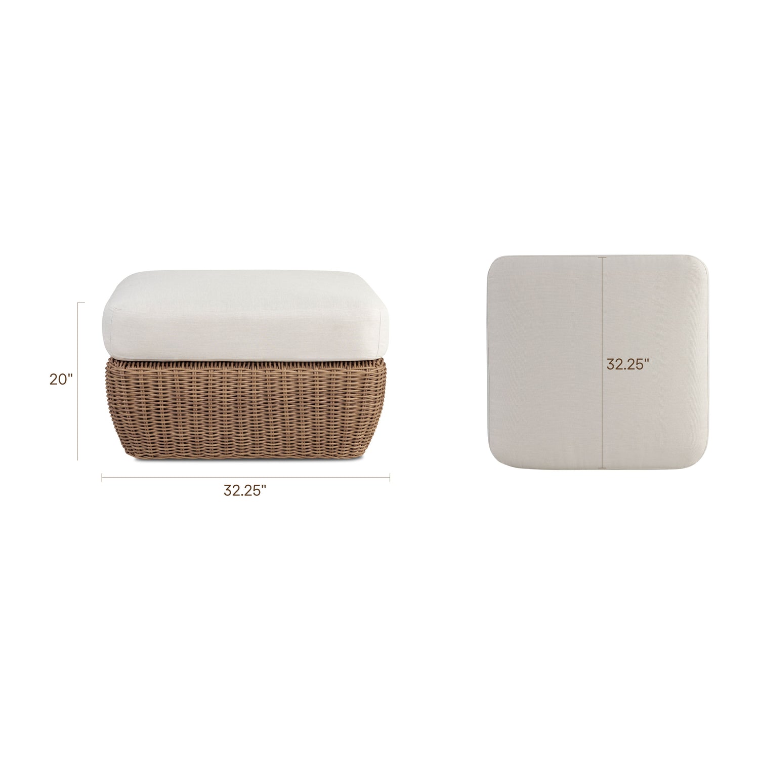 Corto Outdoor Ottoman | Sand 
