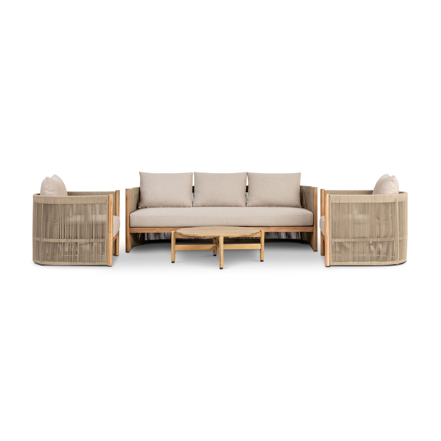 Gomera Outdoor Lounge Set with Coffee Table | Natural Beige
