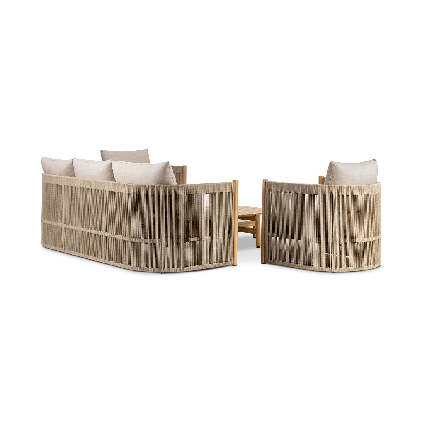 Gomera Outdoor Lounge Set with Coffee Table | Natural Beige
