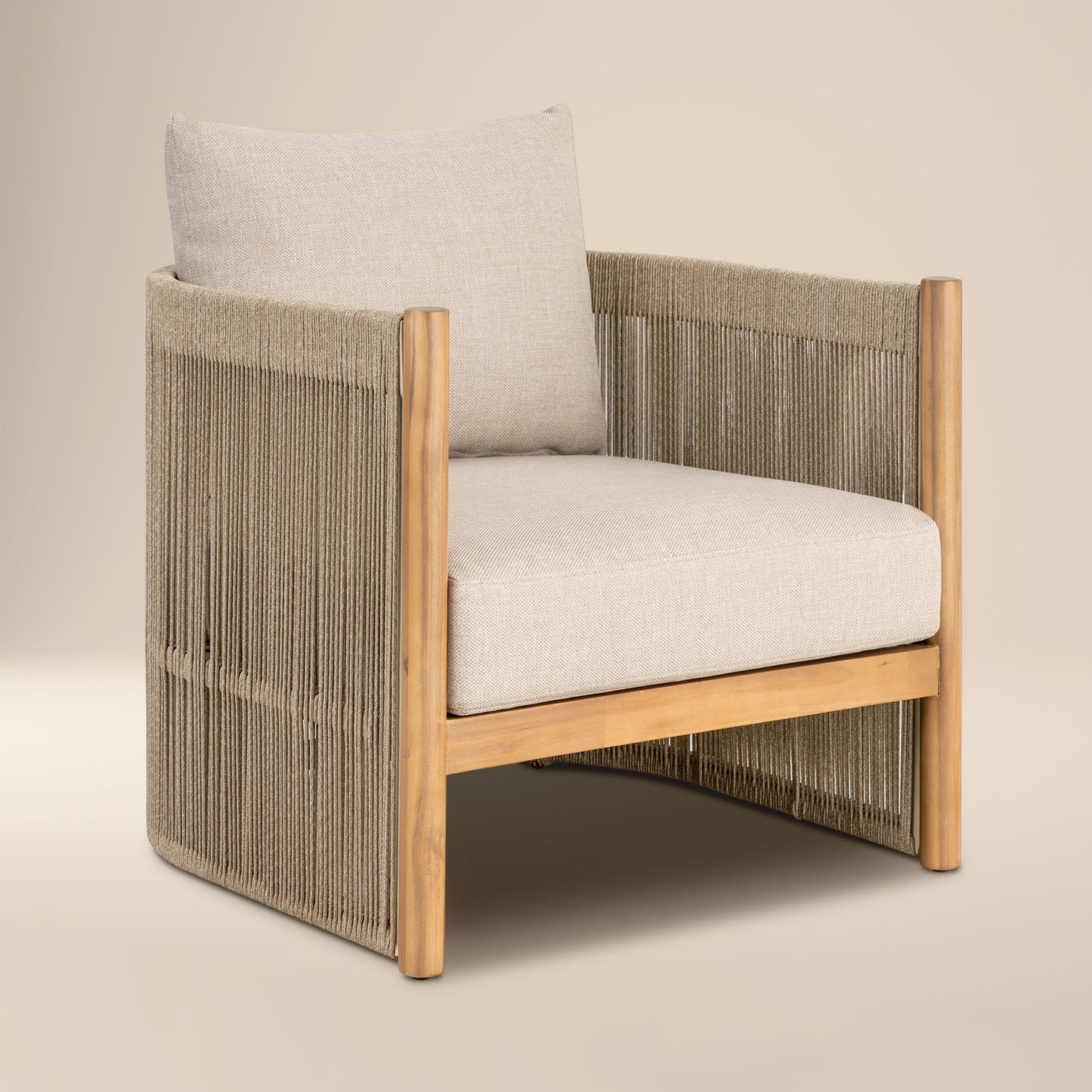 Gomera Outdoor Lounge Chair | Natural Beige