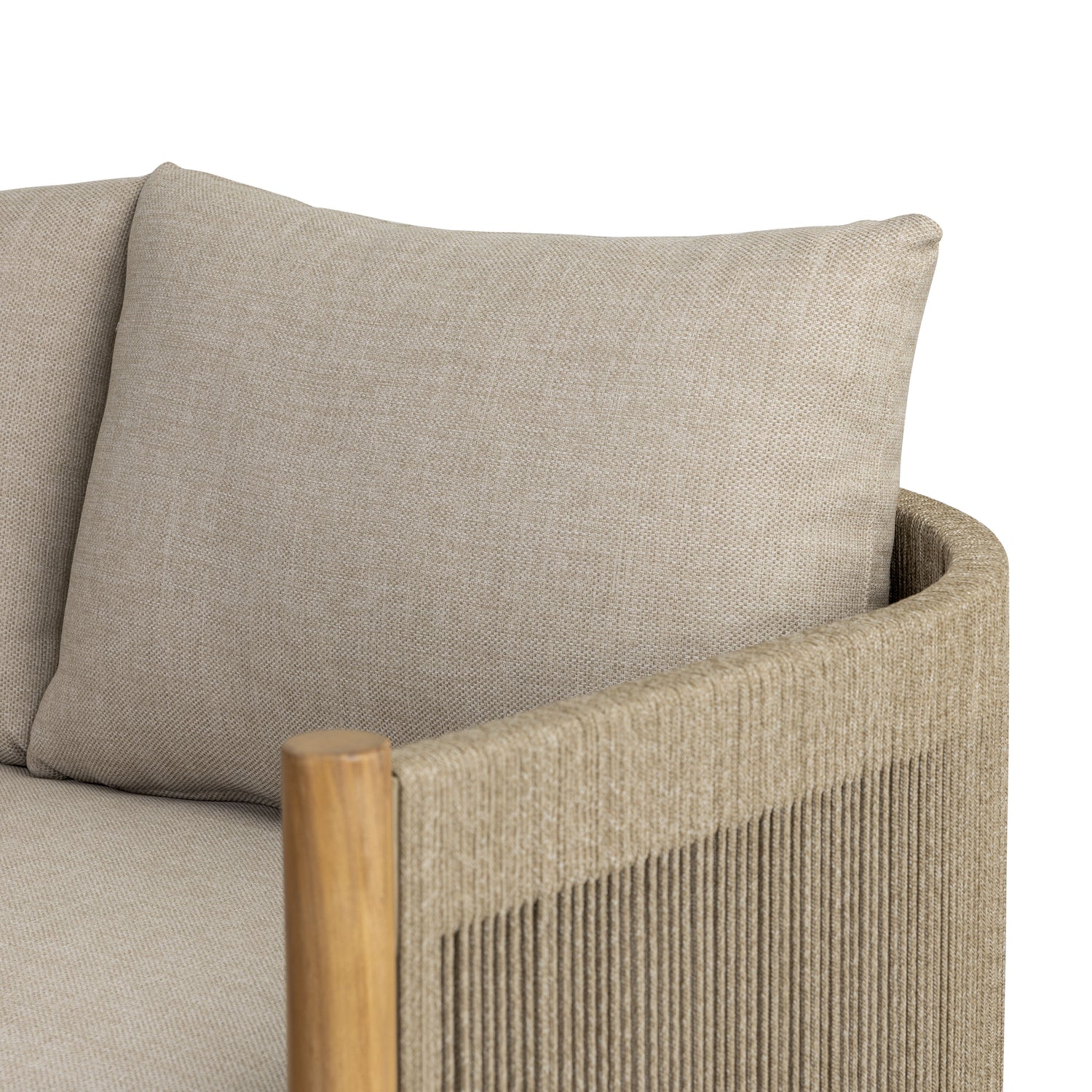 Gomera Outdoor Corner Set with Coffee Table | Natural Beige 