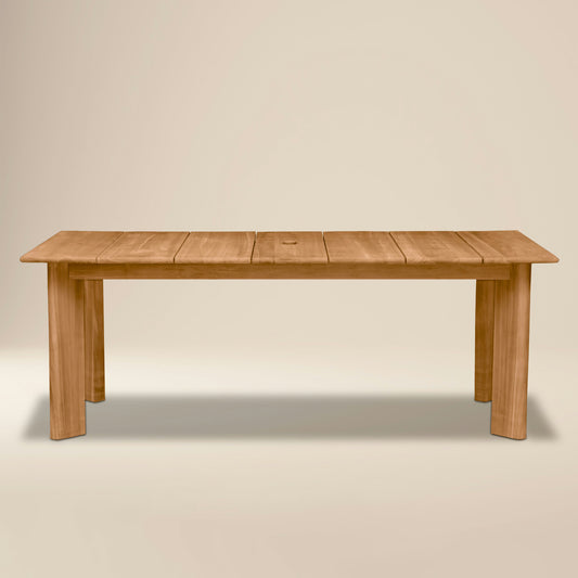 Mira 84" Outdoor Teak Dining Table | Natural