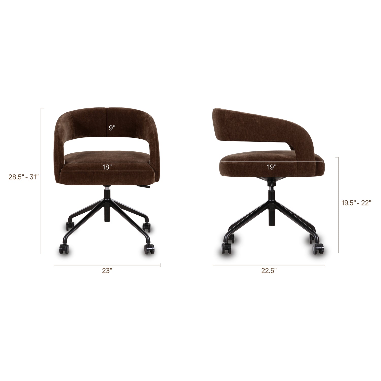 Mina Office Chair | Dusken Brown 