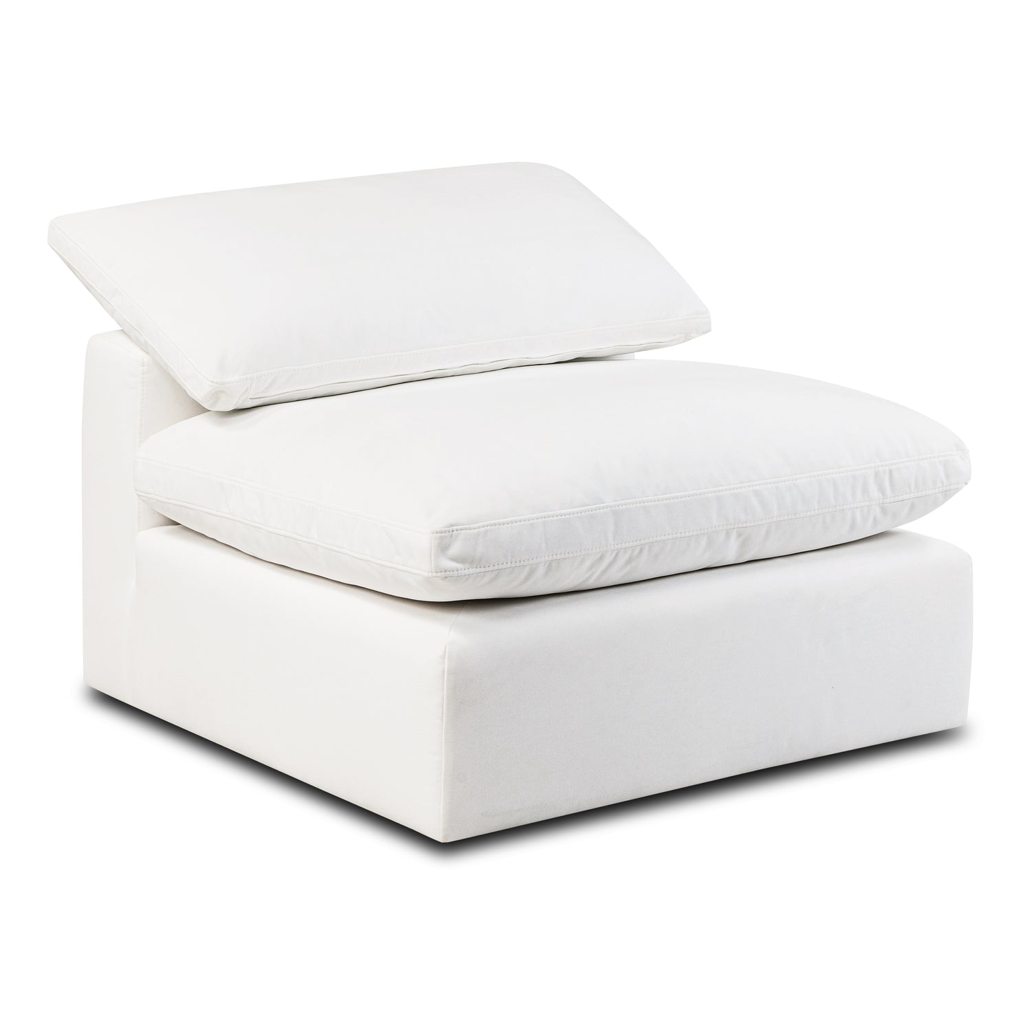 Aspen Armless Chair | Cotton White 