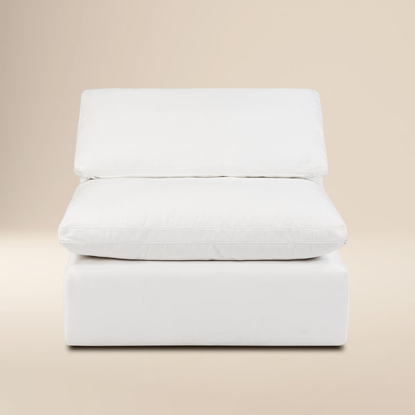 Aspen Armless Chair | Cotton White
