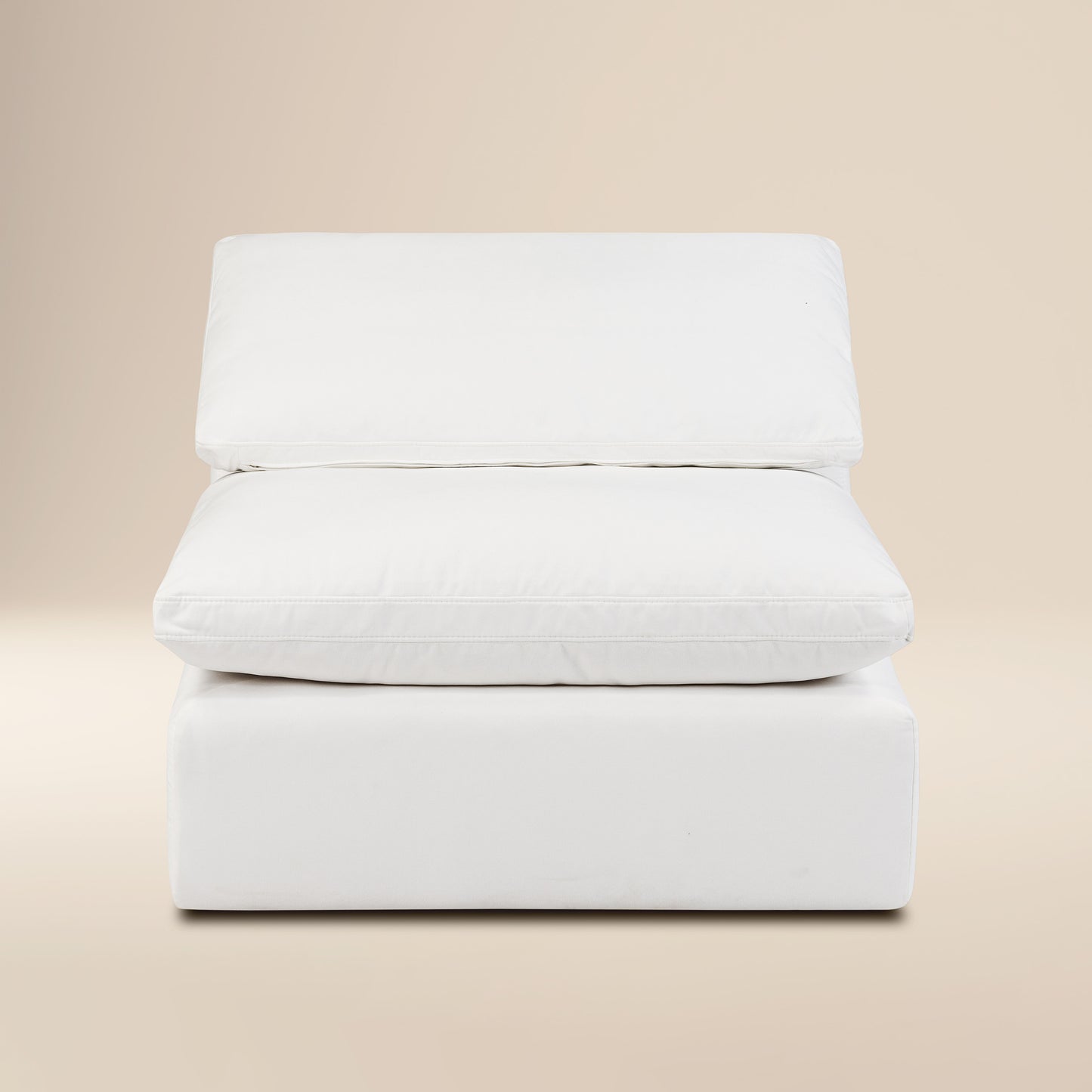 Aspen Armless Chair | Cotton White