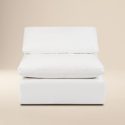 Aspen Armless Chair | Cotton White