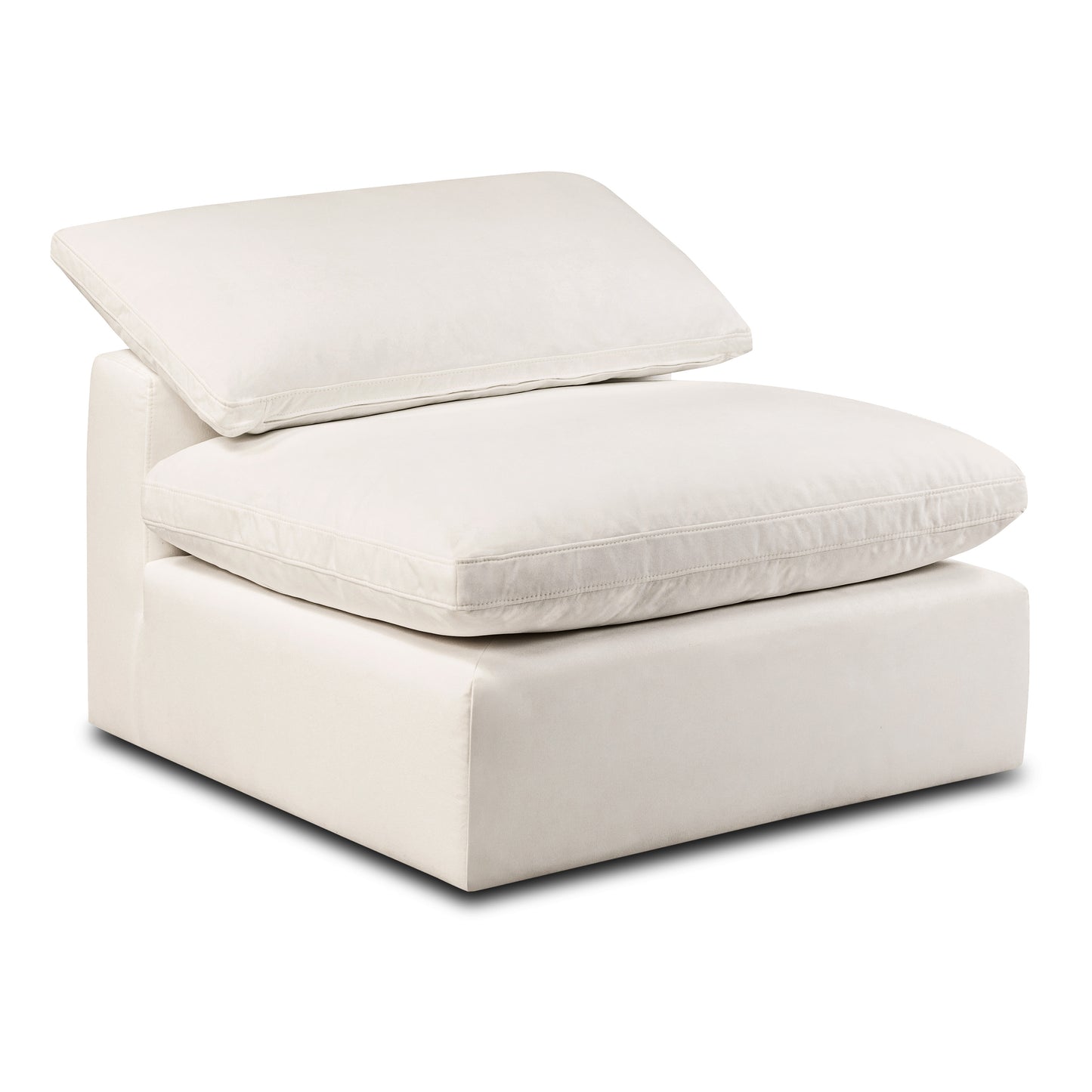 Aspen 39" Modular Armless Chair | Linen White