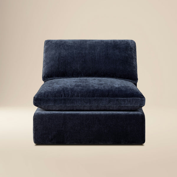 Aspen 39" Modular Armless Chair | Mystic Blue