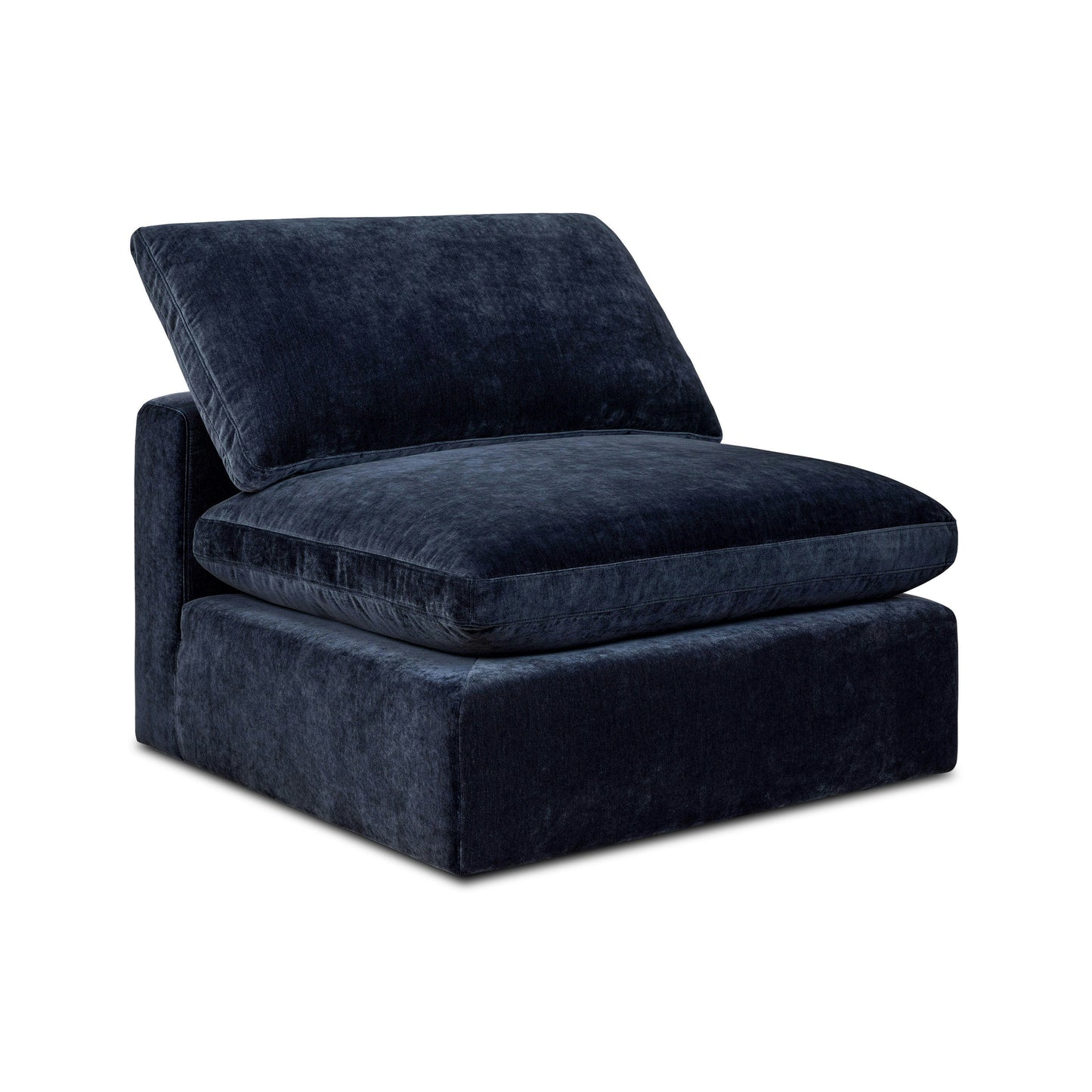 Aspen 39" Modular Armless Chair | Mystic Blue