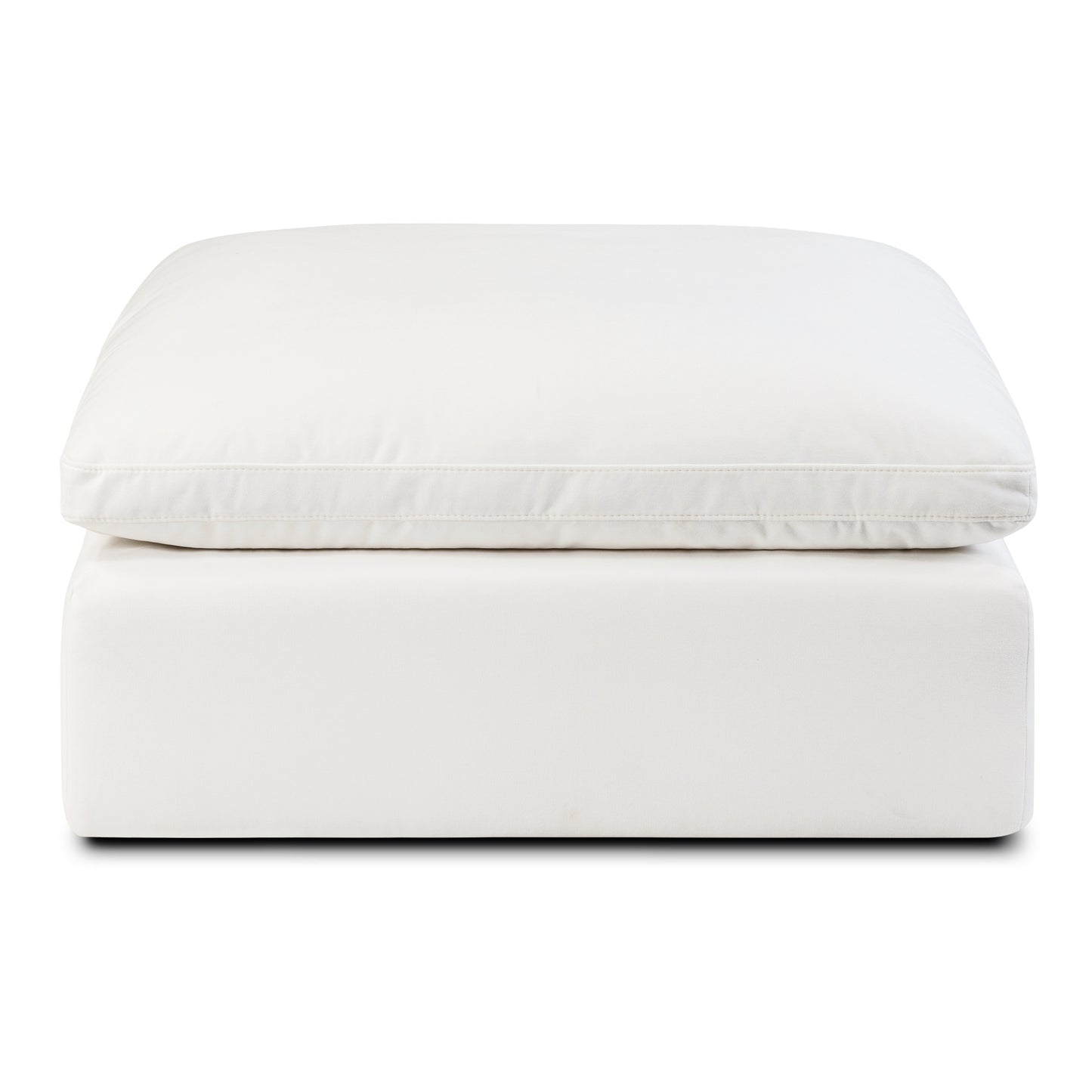 Aspen Ottoman | Cotton White