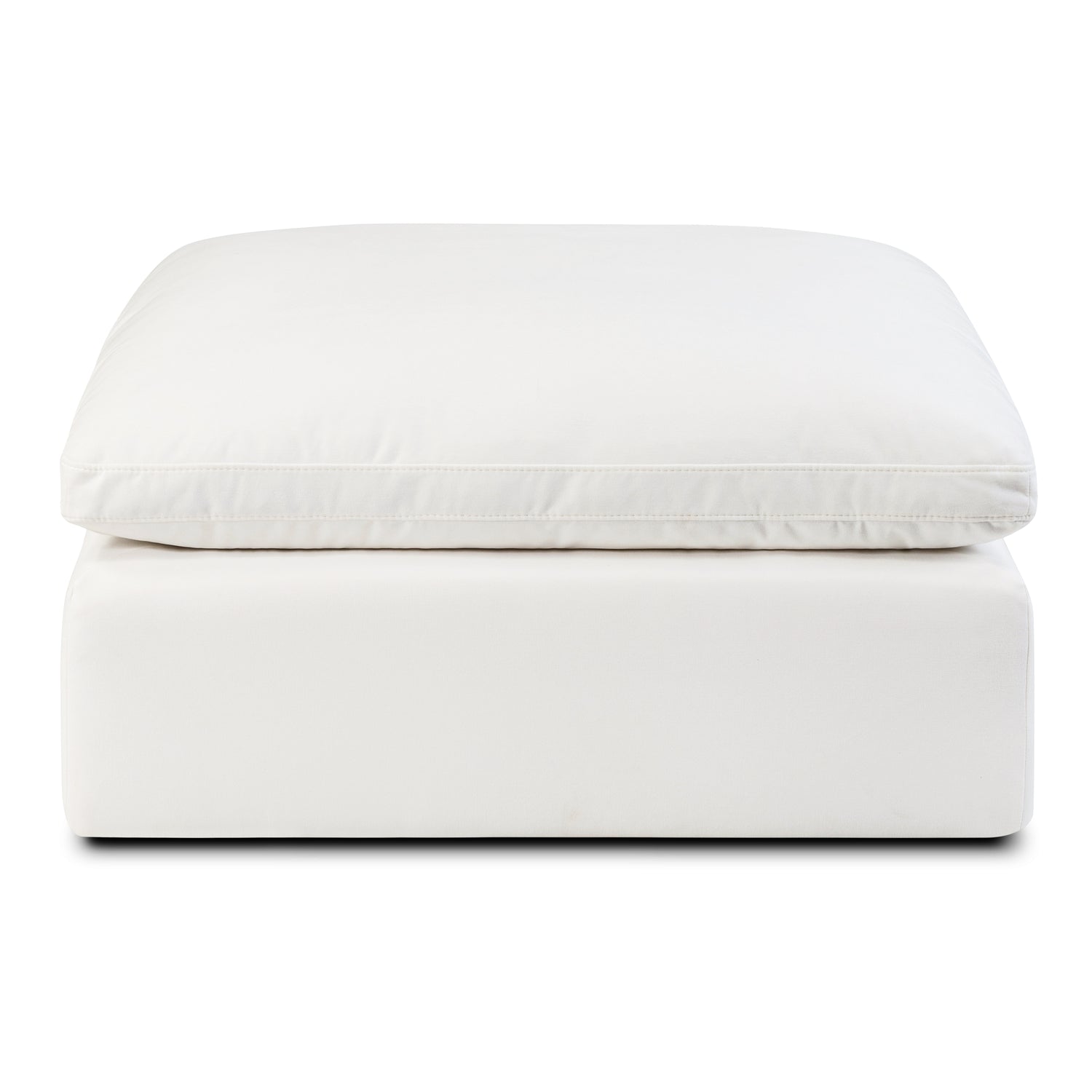 Aspen Ottoman | Cotton White 