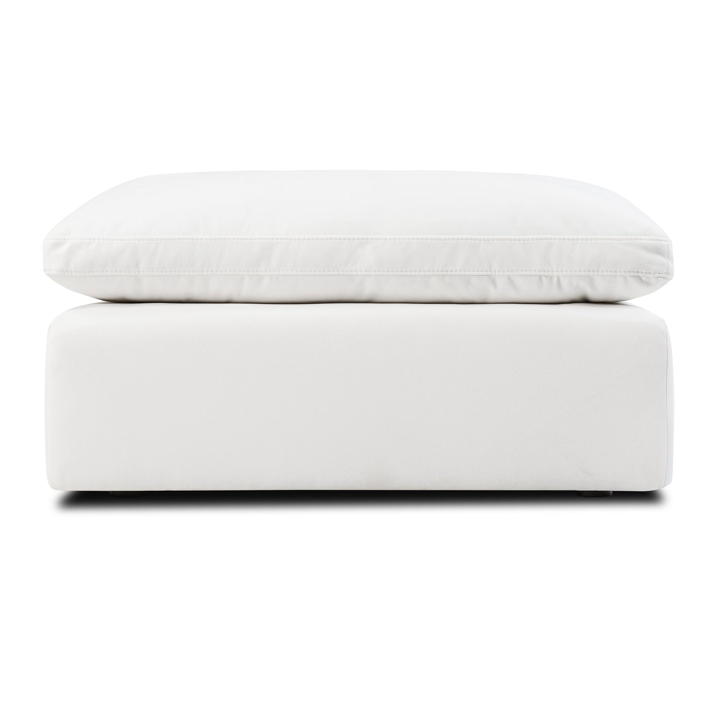 Aspen Ottoman | Cotton White