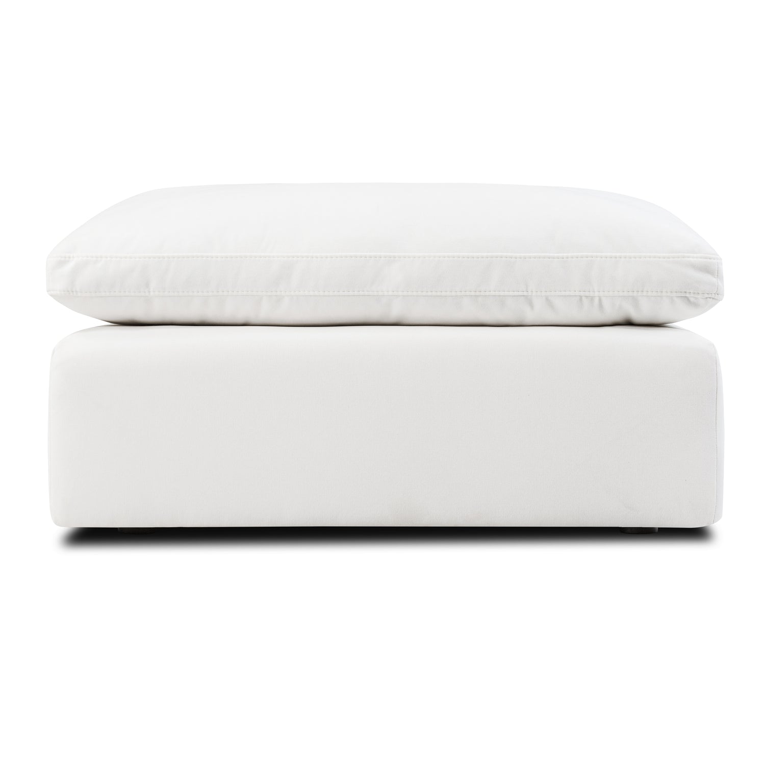 Aspen Ottoman | Cotton White 