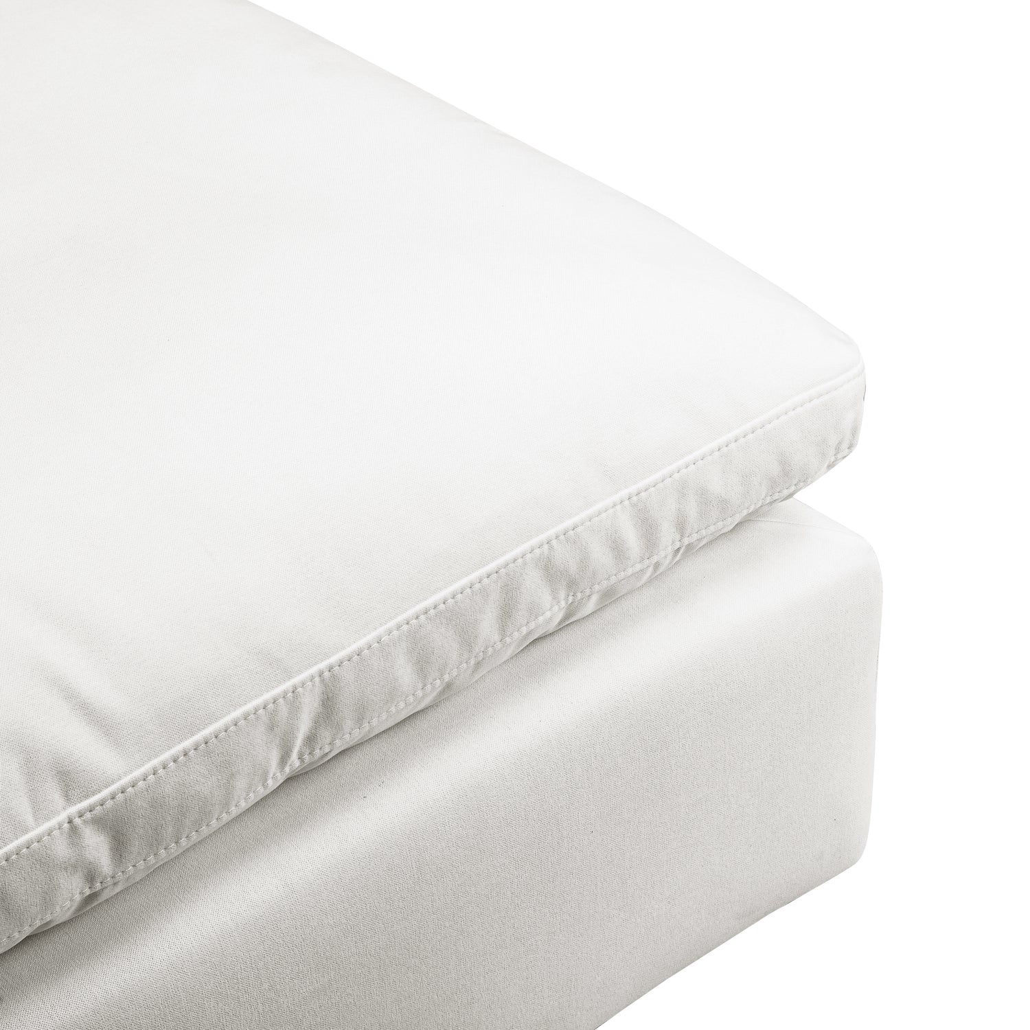 Aspen Ottoman | Cotton White 