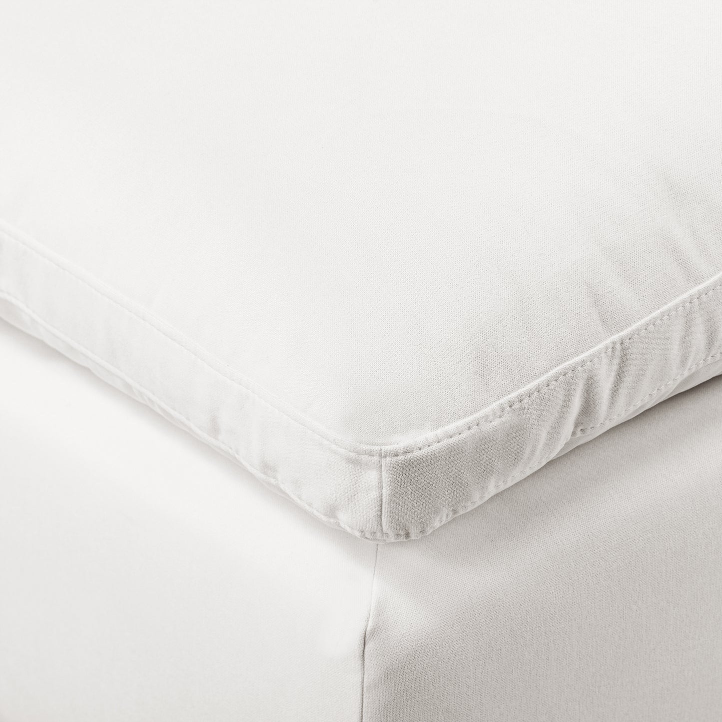Aspen Ottoman | Cotton White