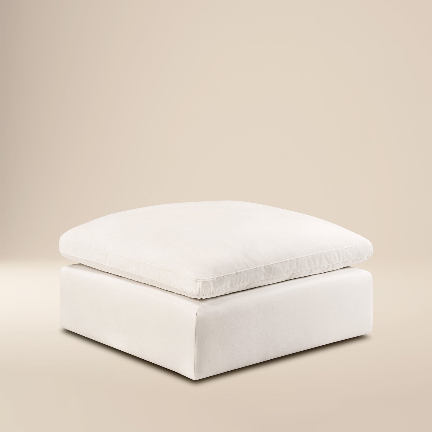 Aspen 39" Modular Ottoman | Linen White